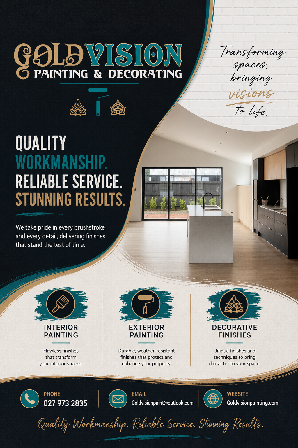 Gold Vision Painting and Decorating flyer